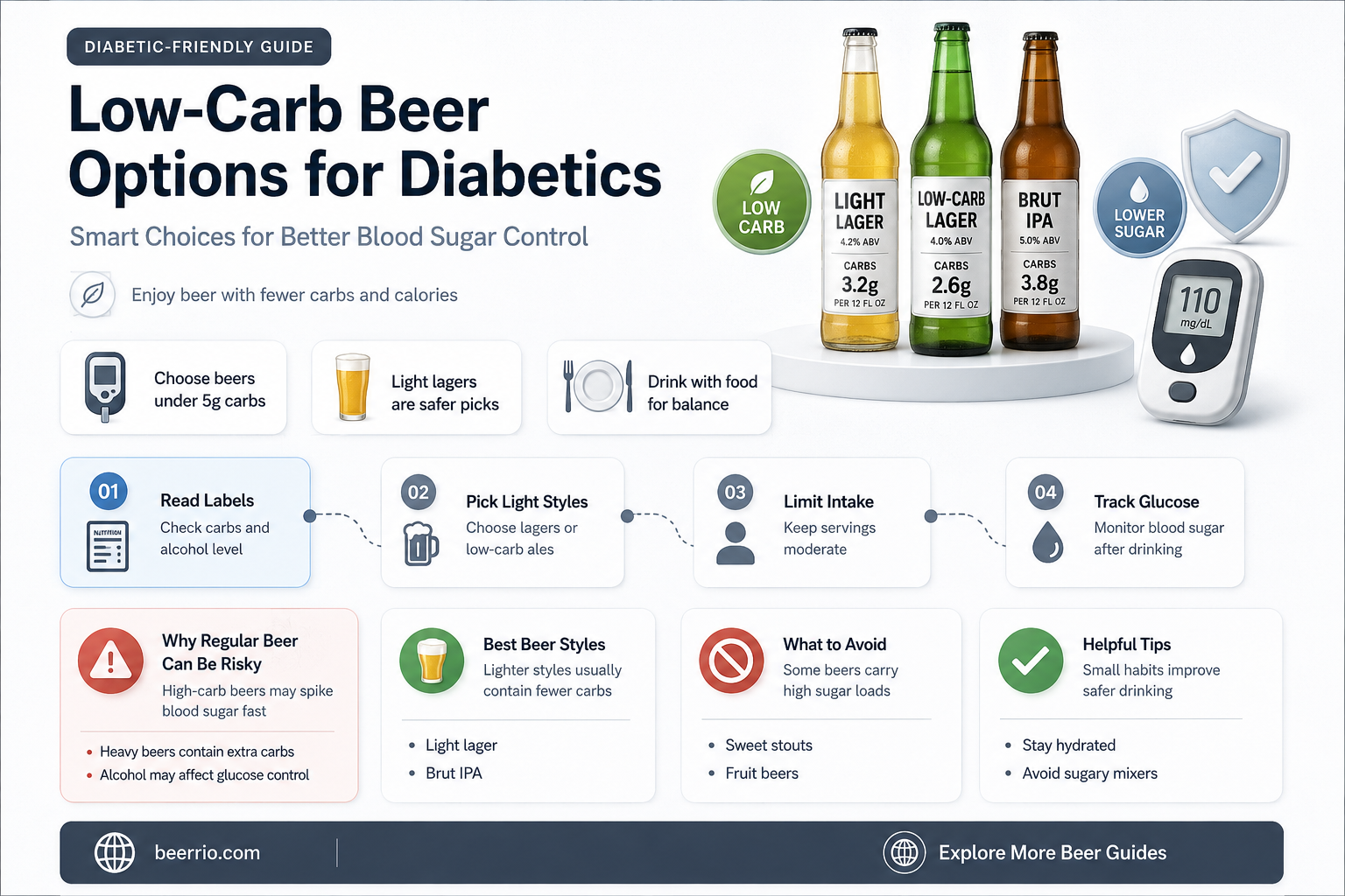 will beer with 2 carbs hurt diabetics