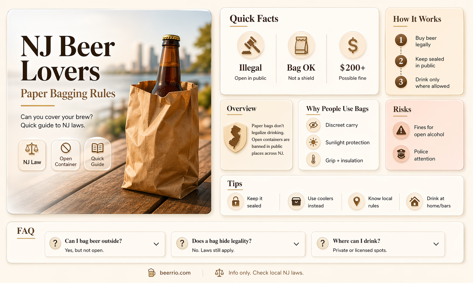 can i paper bag my beer in nj