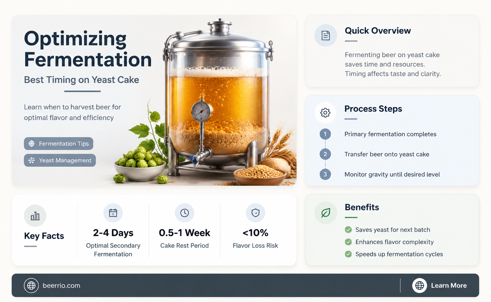 how long to leave beer on yeast cake