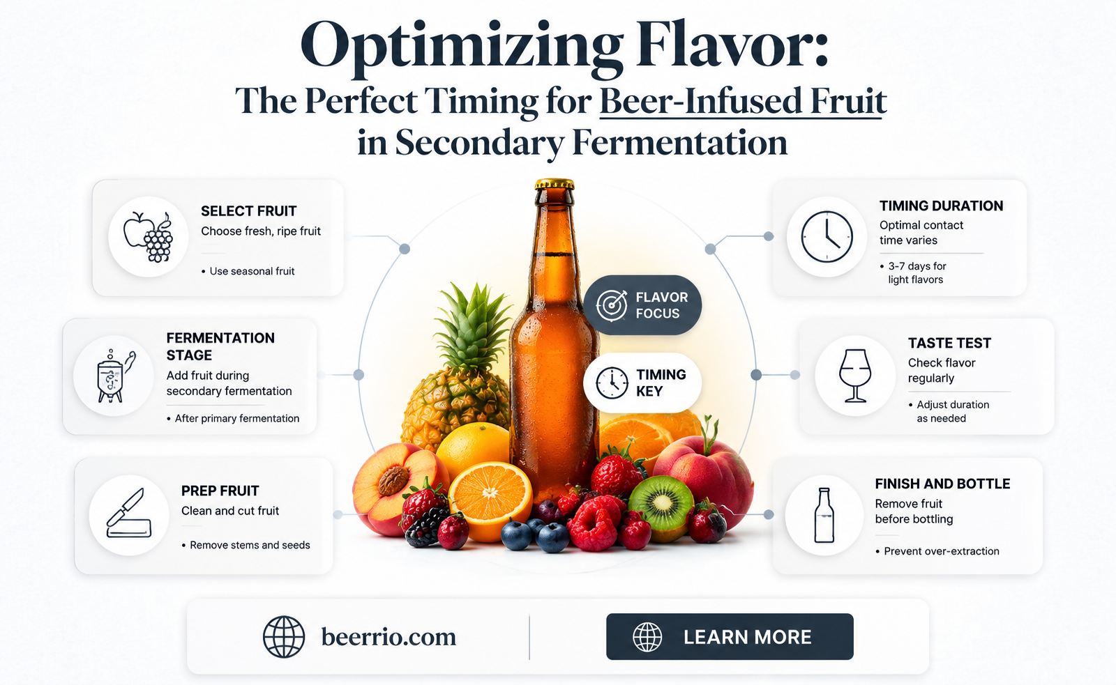 how long to leave beer on fruit in secondary