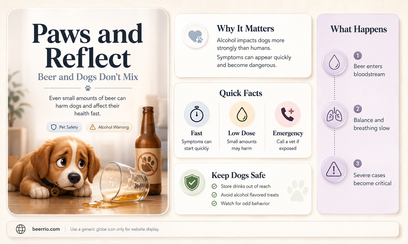 what happens if a dog gets a sip of beer