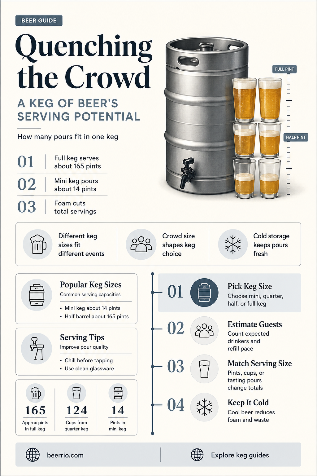 how many people does a keg a beer feed