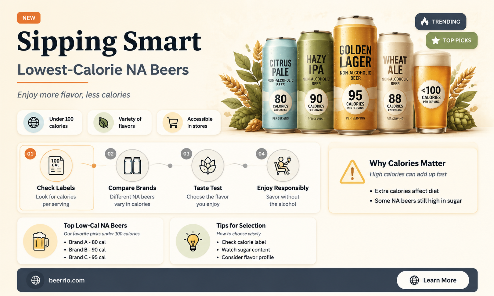 what non alcoholic beer has the least calories