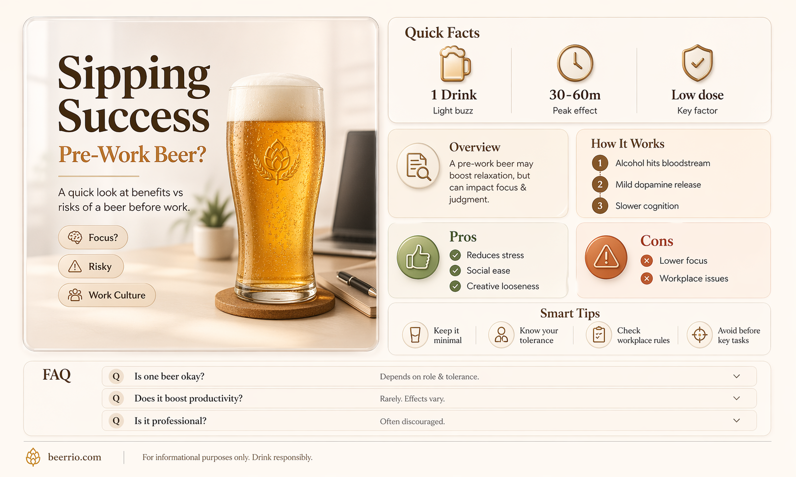 are you having a beer before work