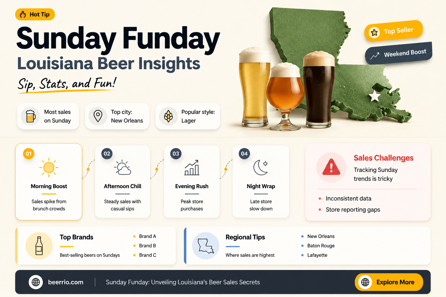 does louisiana sell beer on sunday