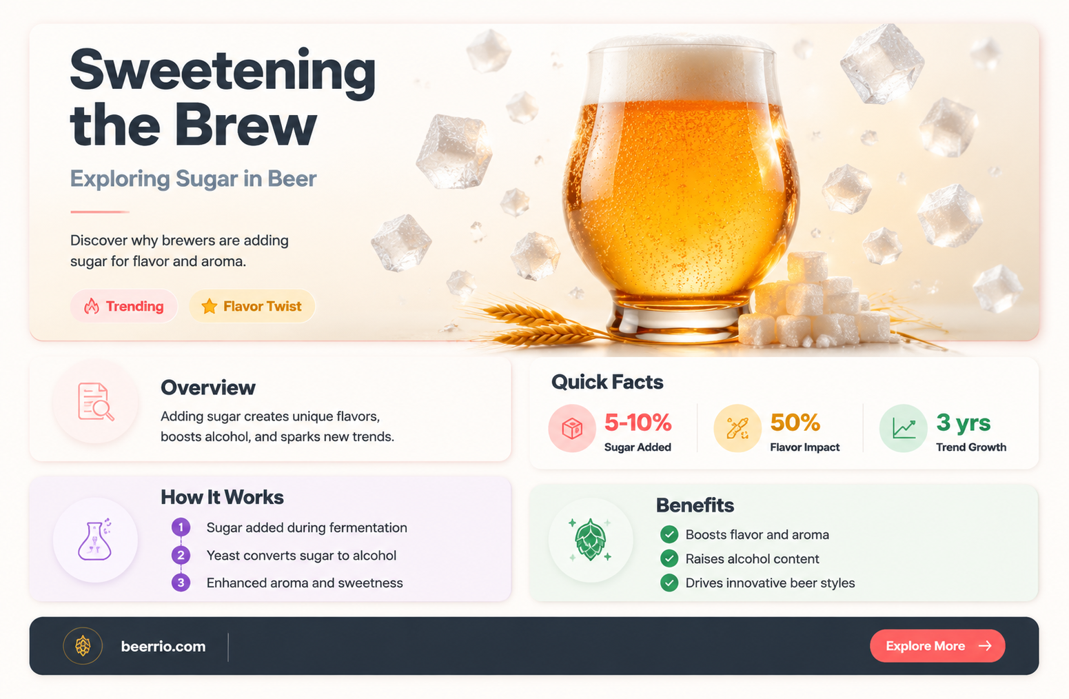 can i pour sugar in beer