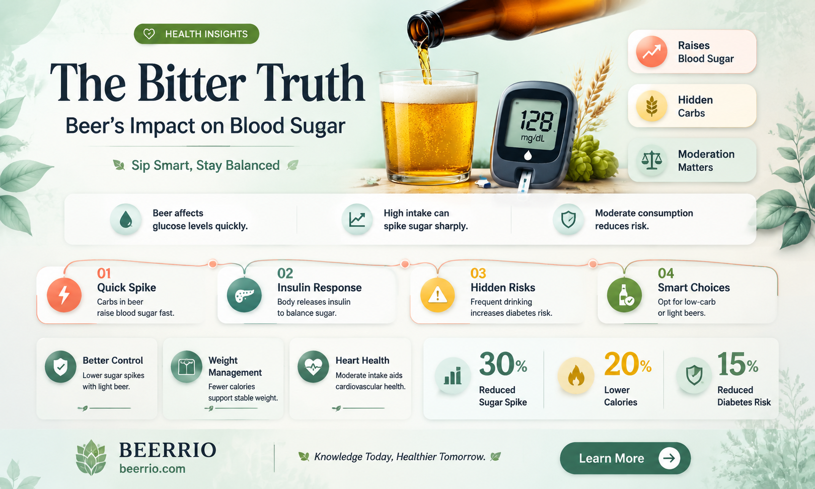 does beer spike blood sugar