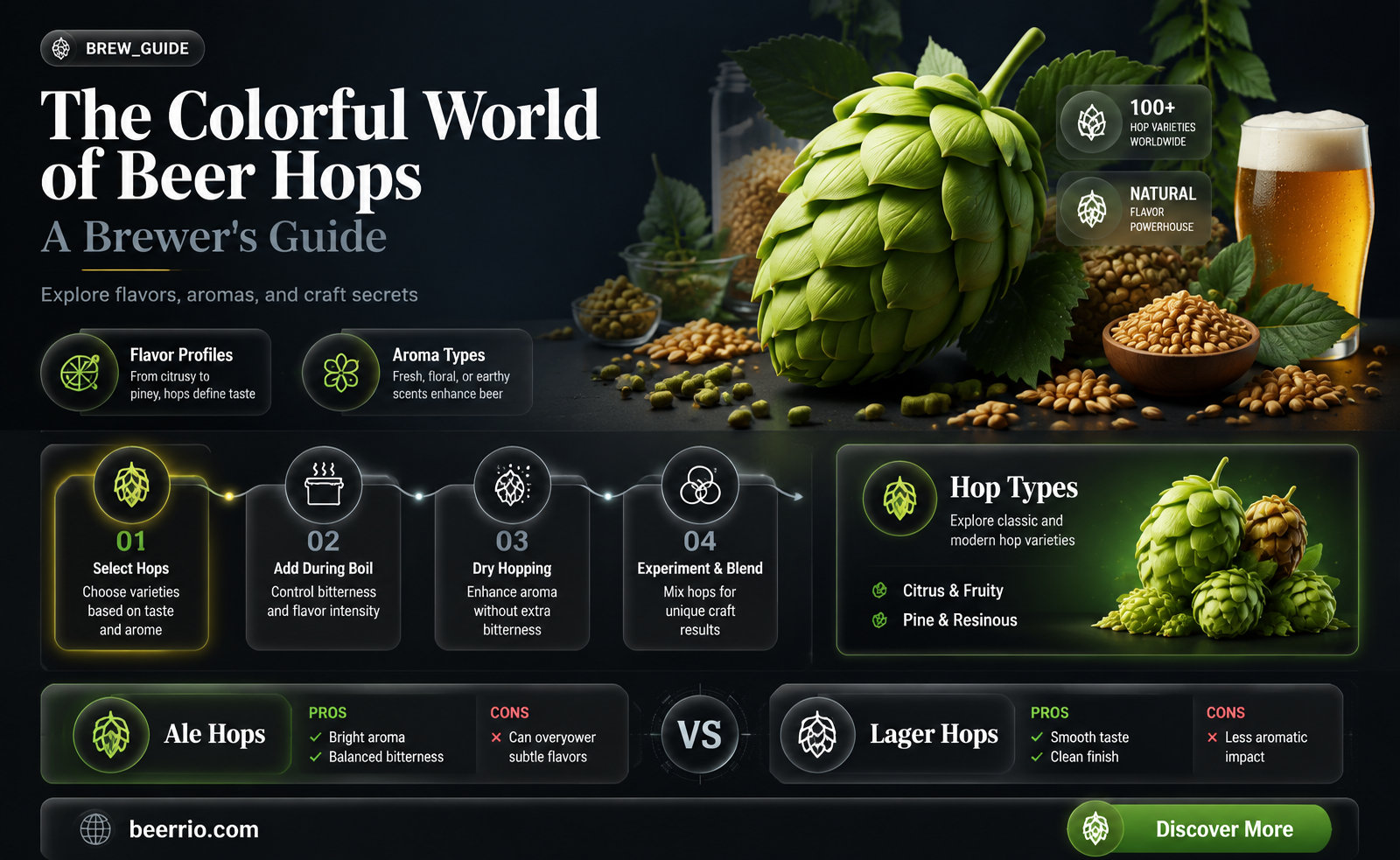 do beer hops change color