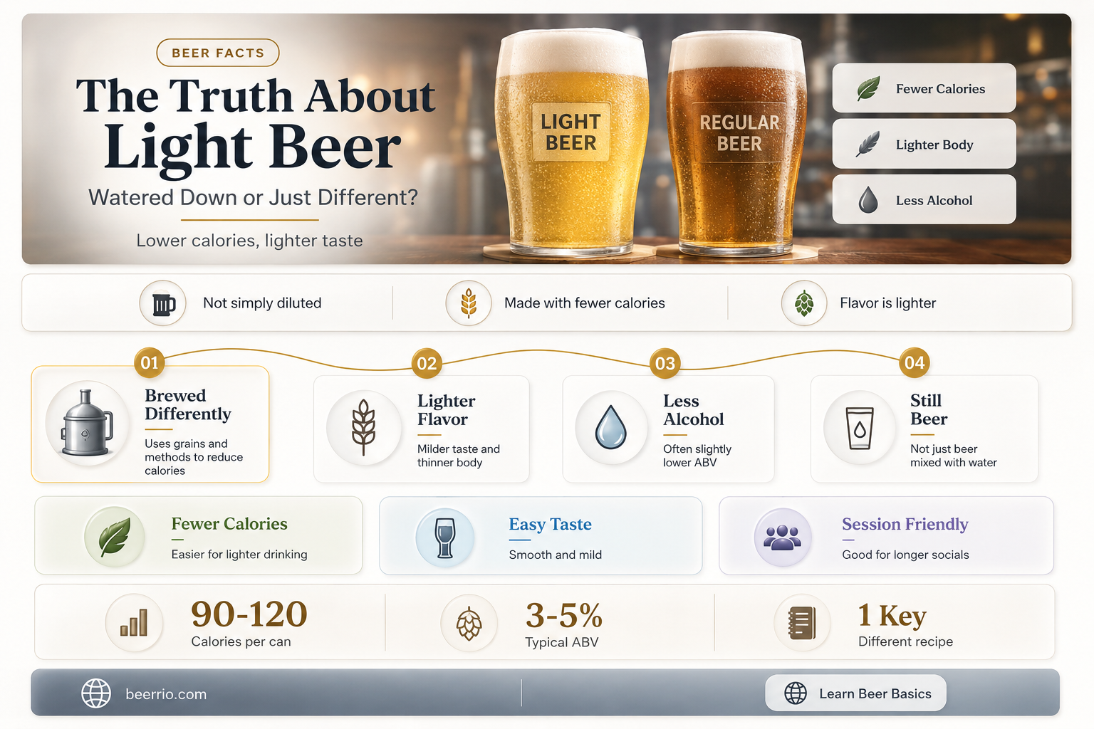 is light beer just watered down