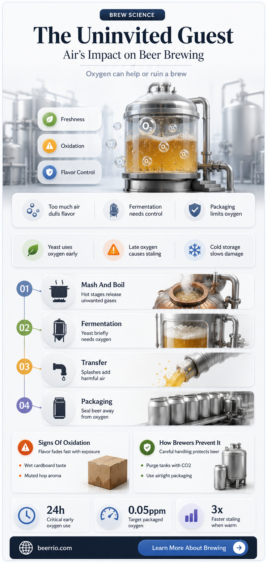 what happens if air gets into brewing beer