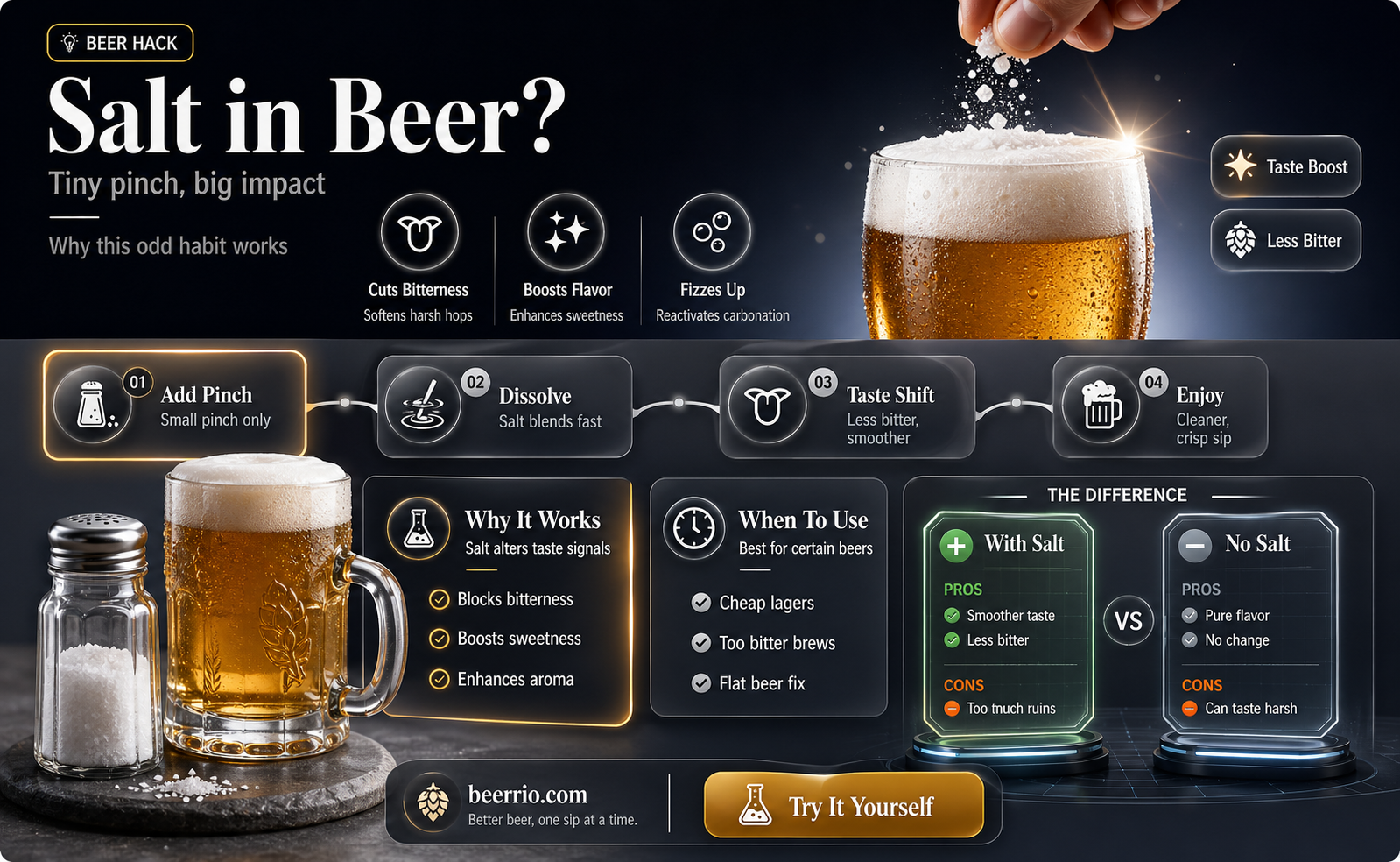 why do people put salt in beer