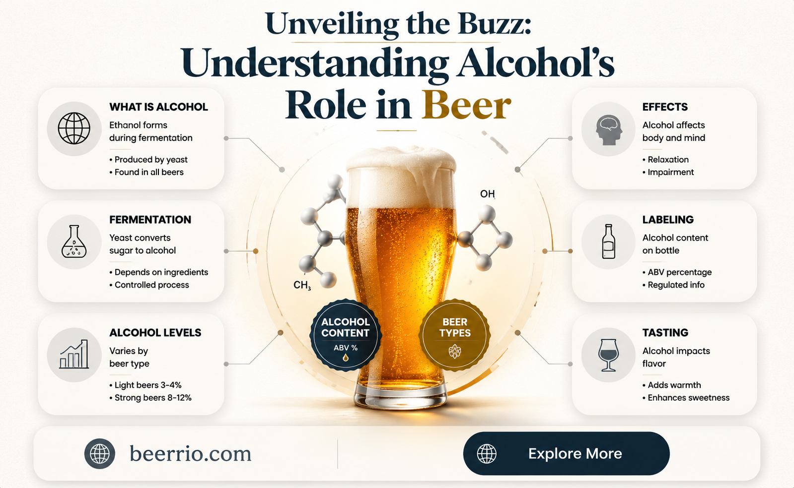 what part of beer is alcohol