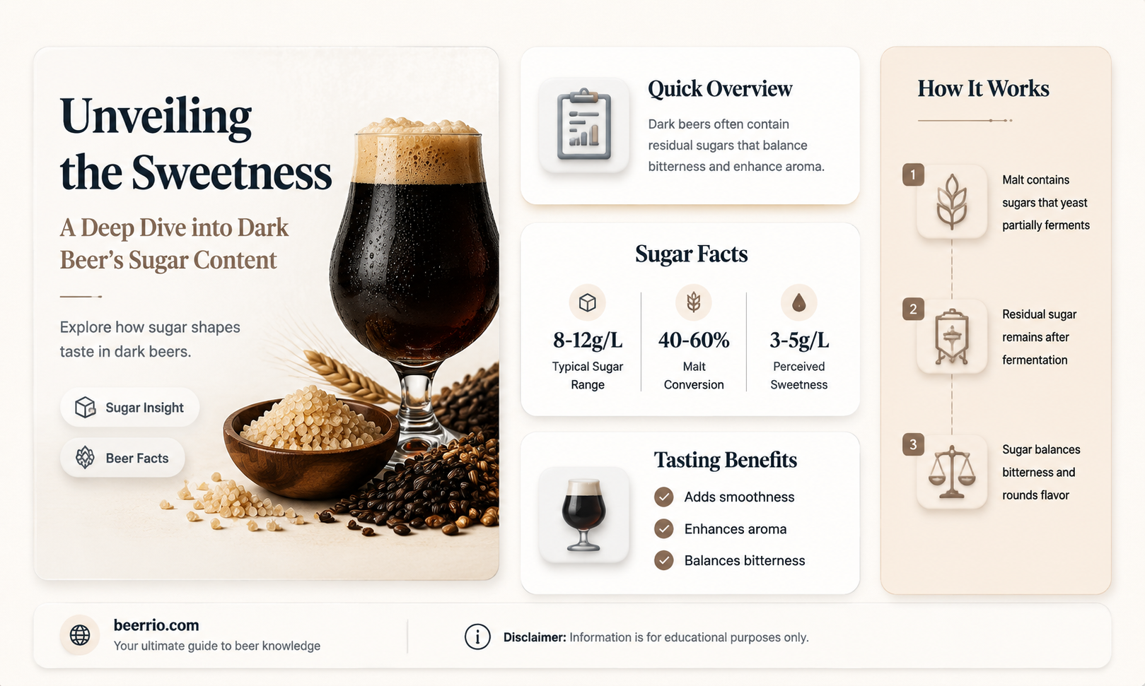 do dark beer have a lot of sugar