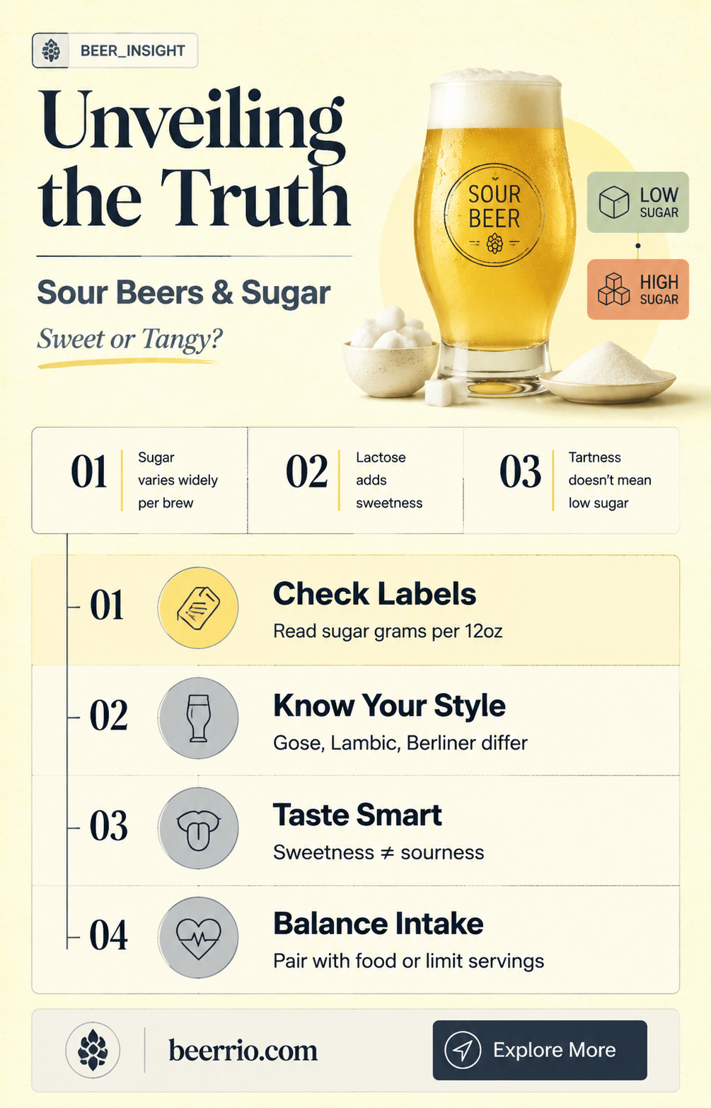 are sour beers high in sugar