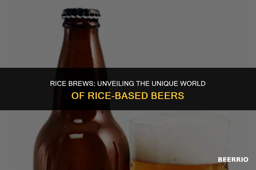 what beer is made of rice