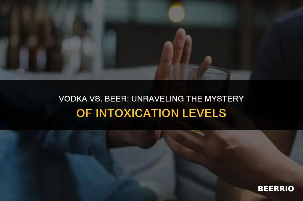what gets you more drunk vodka or beer