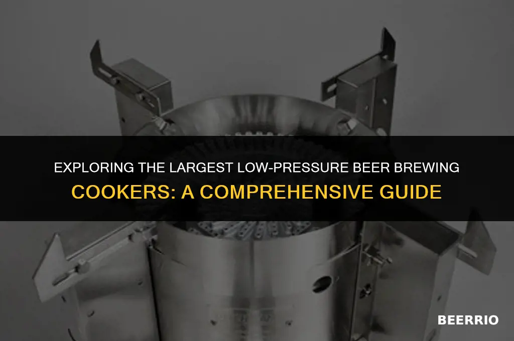 what is the largest low pressure beer brewing cooker