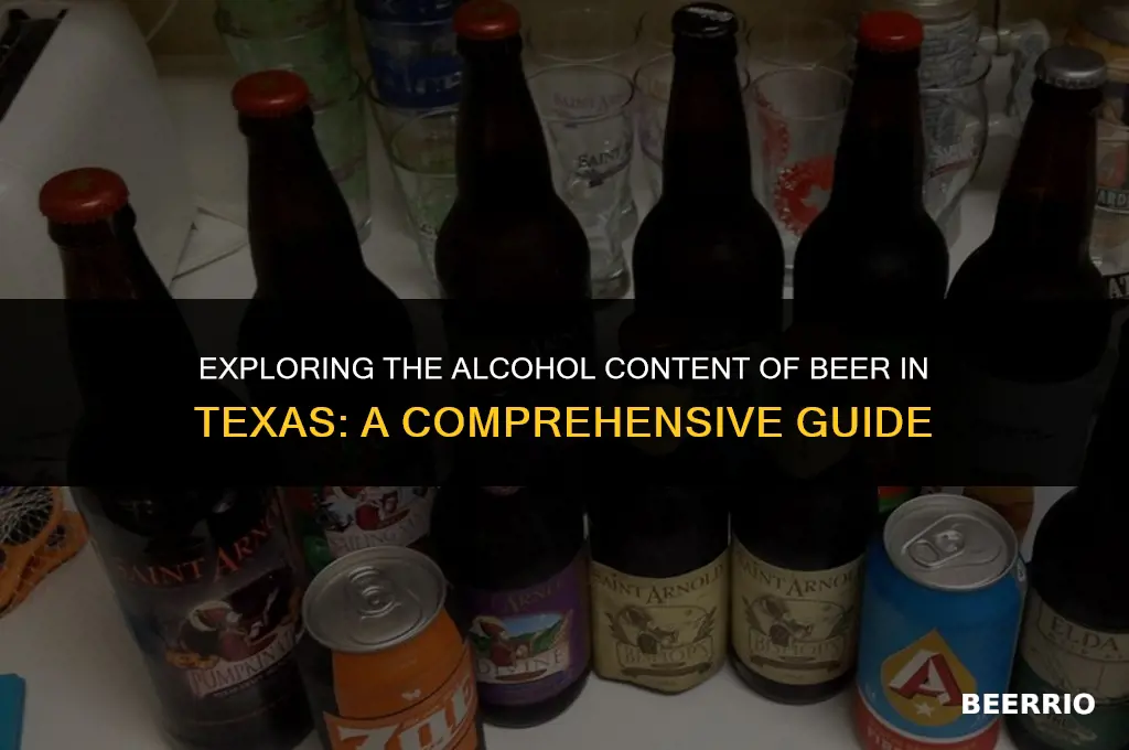what percent alcohol is beer in texas