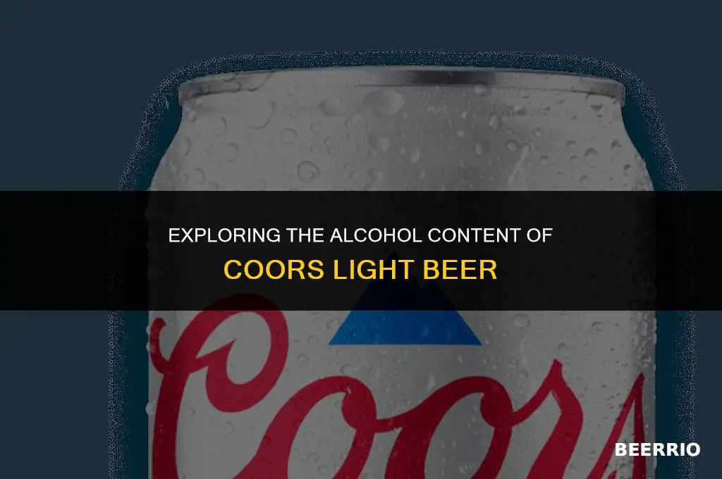 what percent alcohol is coors light beer